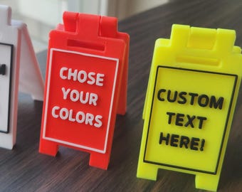 Personalized Mini Floor Sign: Double-Sided Custom Office Decor