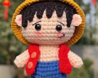 Customizable Handmade Anime Character Keychain | Crochet Art Doll with Bag Hook | Personalized Amigurumi Gift
