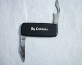Vintage Big Dutchman Advertising Rostfrei Bottle Opener Screwdriver Pocket Knife