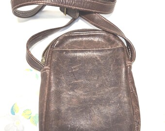 Vintage Libaire Swedish Leather Brown Crossbody Handbag