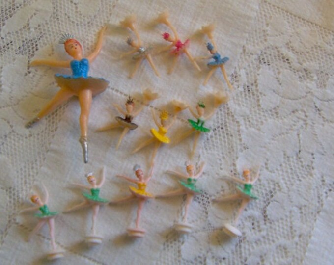 Vintage Ballerina Cake Topper Candle Holders and Decorations Etsy
