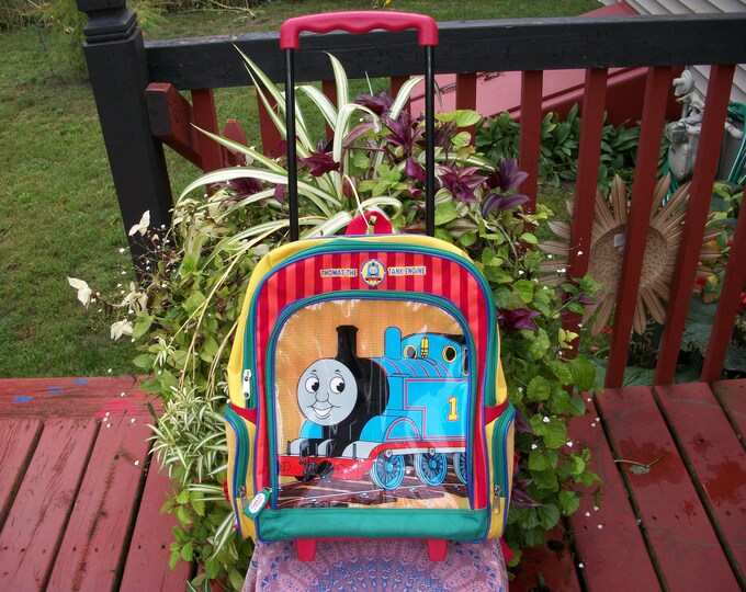Vintage Thomas the Tank Engine Rollaway Tote Backpack Dated 2002