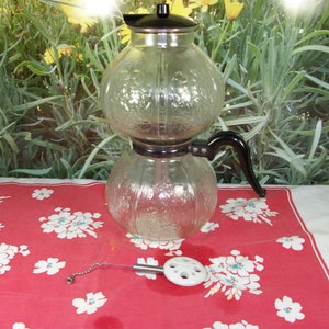 Vintage Silex PYREX Vacuum Double Bubble Glass Coffee Percolator Set -   Log Cabin Decor