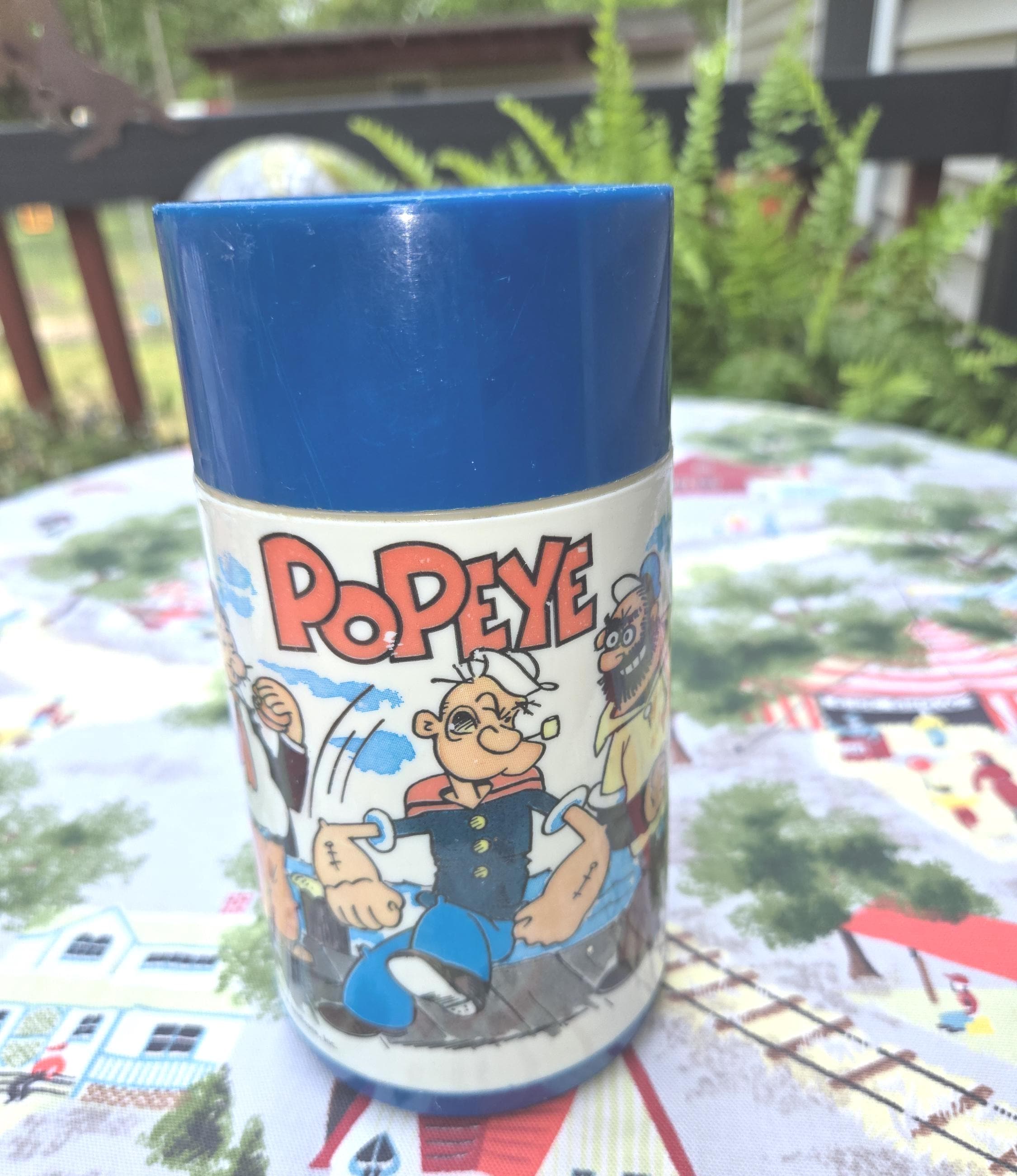 60s ポパイ POPEYE ブリキランチボックス 水筒付き ビンテージ Popeye