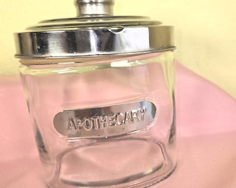 Vintage Beautiful Clear Glass Cookie Apothecary Terrarium Display Jar with Lid