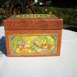 Ensemble de recettes de cuisine en carton vintage avec cartes 1979 Current Inc.