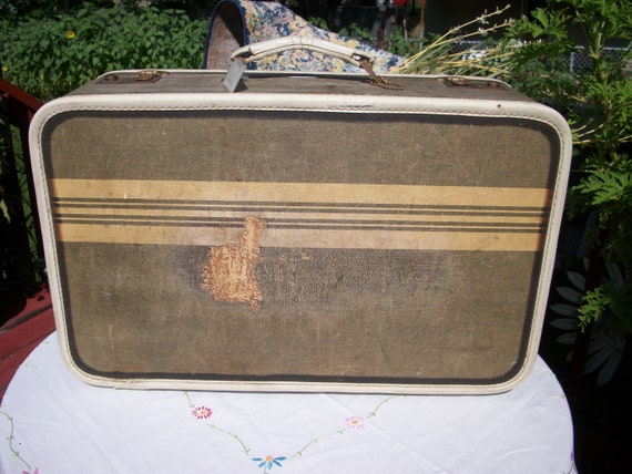 Vintage Antique American Tourister Luggage Suitca… - image 2