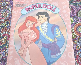 Vintage Pretend Play Paper Doll Book NOS Unused Complete Golden Books The Little Mermaid