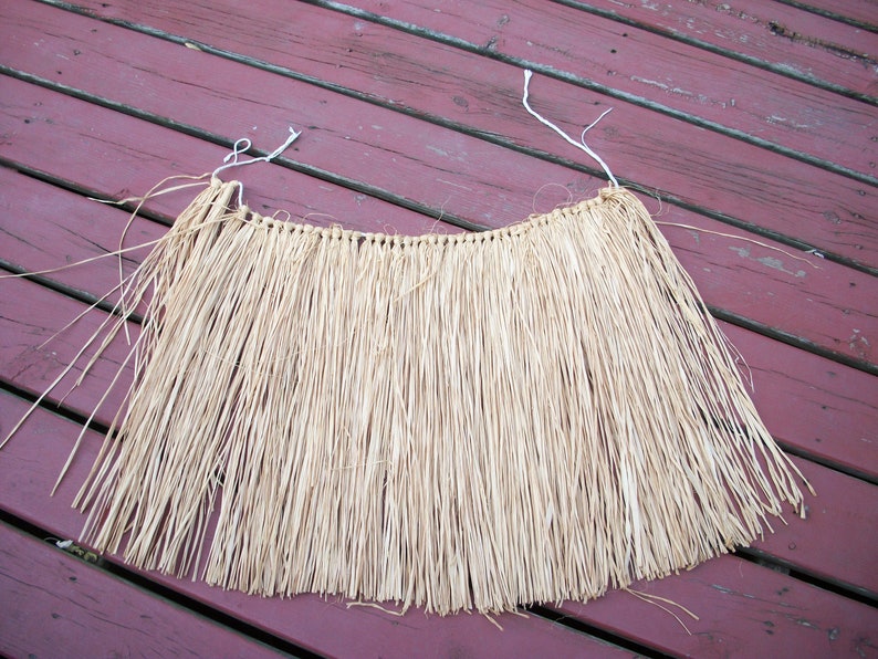 Vintage Hula Grass Skirt Crepe Paper Lei and Futurland Ukelele Set Costume Hawaii Hawaiian image 9