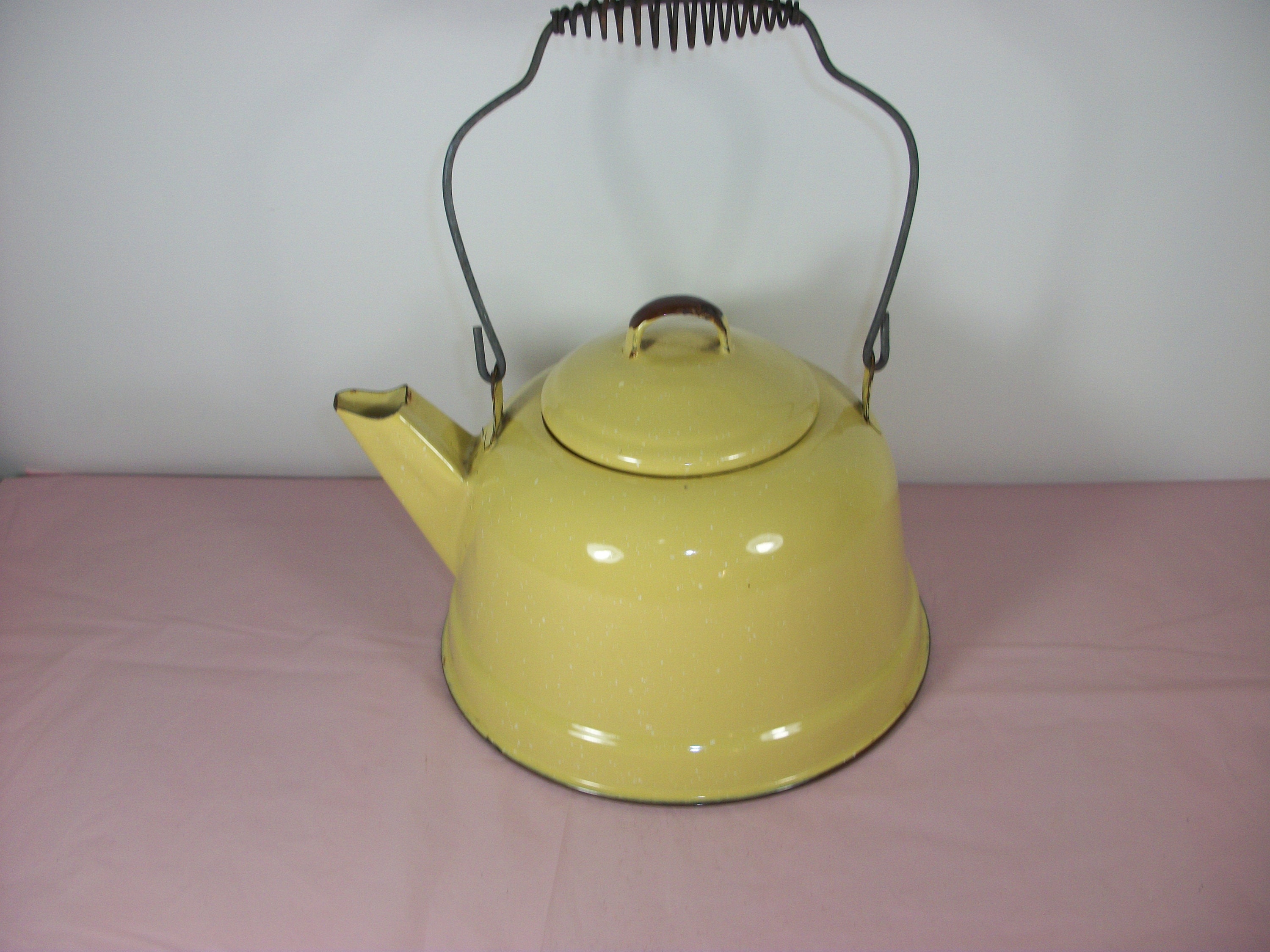 Wyxy Stainless Steel Electric Kettle, Paint Kettle, 1L Mini Teapot Yellow