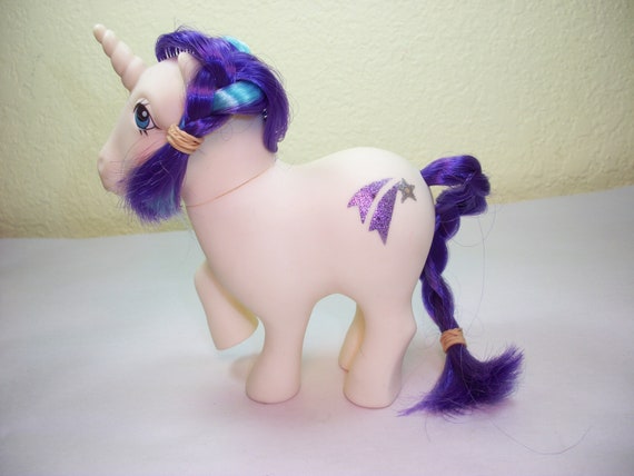 Vintage My Little Pony Dated 1983 Hong Kong Glory Purple Hair Etsy