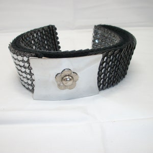 Vintage stretch metal/leather belt‎ s-l400.jpg main image 2