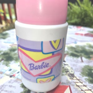 Vintage Thermos Barbie 8 Ounce Pink Top Dated 1999