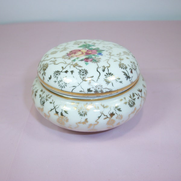 Vintage Kerafina Porzellan Porcelain Bavaria Germany Trinket Jewelry Box