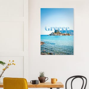 Poster di viaggio Greece Island Escape – poster del paesaggio con mare turchese | Foto artistiche per la tua casa