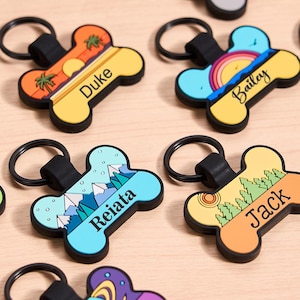 Siliconen hondenpenningen, stille hondenpenning, gepersonaliseerde hondenlabels, hondentags voor honden, gegraveerde siliconen hondenpenningen, aangepaste hondentags, huisdiertags, kat-ID-tags