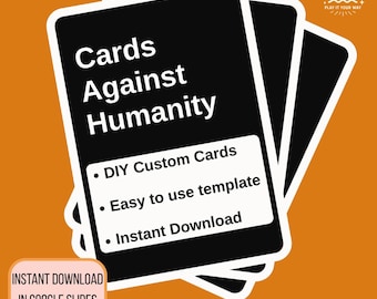 Custom Cards Against Template: DIY Printable Game (Instant Download)
