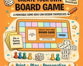 Create Your Own Board Game Template | Kids DIY Game Night Activity (Digital Download)