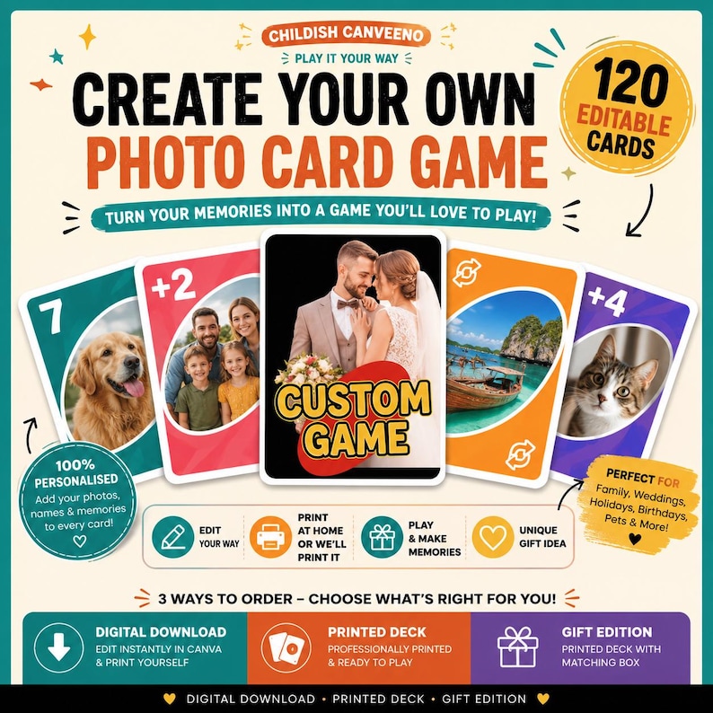 Personalised Photo Card Game