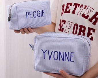 Custom Toiletry Bag Makeup Bag Bridesmaid Gifts Personalized Travel Makeup Bag Monogrammed Storage Bag Embroidered Bridesmaid Makeup Bag