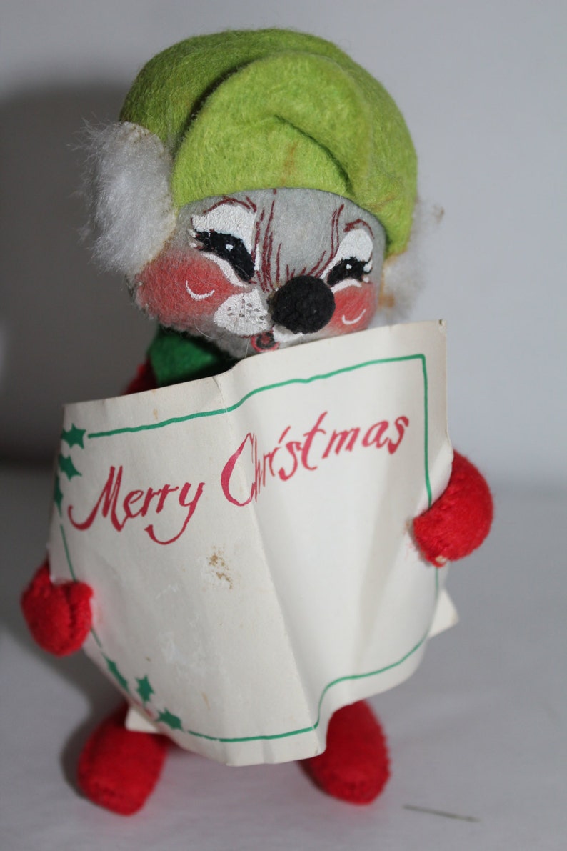 Annalee Annalee Mobilite Doll Carolor Mouse Meredith Christmas Series 1957 1983 Christmas DecorationHoliday