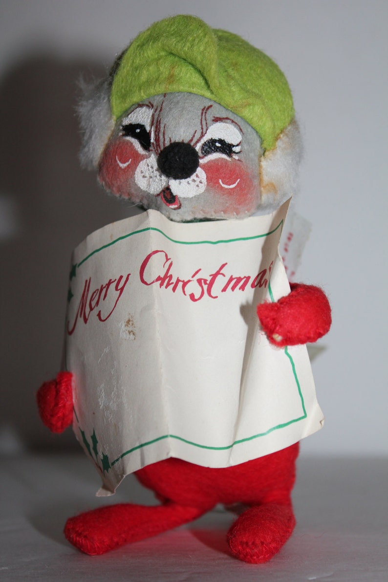 Annalee Annalee Mobilite Doll Carolor Mouse Meredith Christmas Series 1957 1983 Christmas DecorationHoliday
