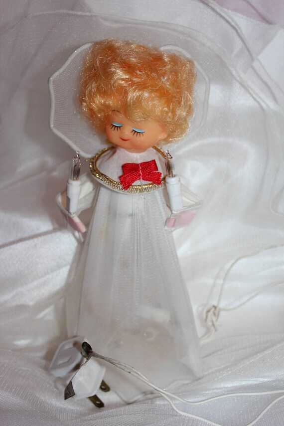 vintage angel tree topper 1960