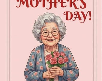 Grappige uitnodigingskaart Moederdag met oma – roze Jokester moederwenskaart met datum tijd plaats RSVP | Uniek cadeau vouwkaart met humor