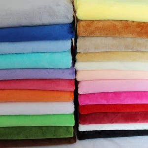 Minky Fabric, Solid Smooth Minky Fabric, Cuddle Fabric, Plush Toys Fabric, Faux Fur Fabric By The Yard