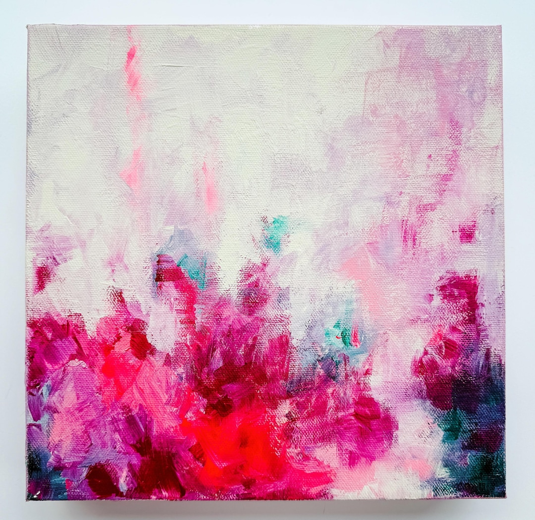 ピンクの抽象画 - Etsy 日本