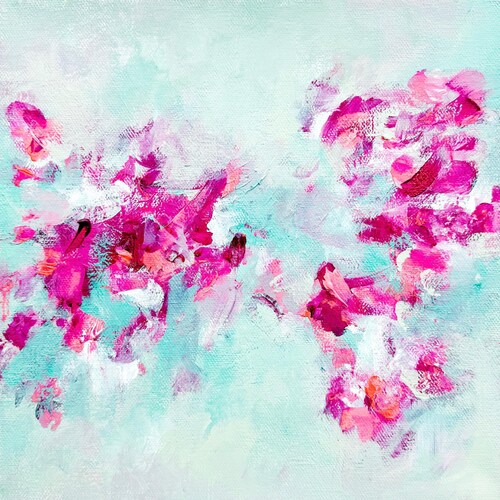 ピンクの抽象画 - Etsy 日本