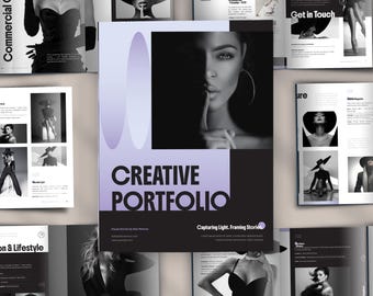 Portfolio-Vorlage | Canva Vorlage | Minimal Design und Design Kreatives Folio Layout-Booklet | Foto-Projektmappe