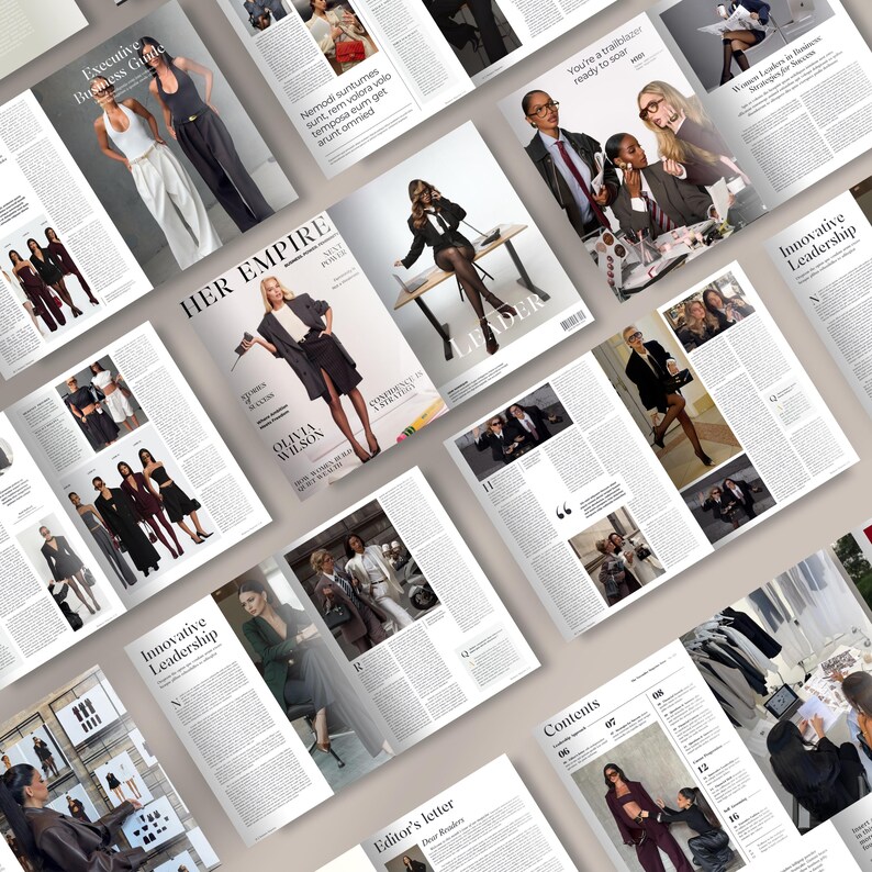 Magazine Template | Canva Template| Book Editorial Layout | Brochure ...
