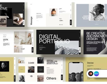 Editable Freelancer Pitch Deck Template: Canva Presentation Kit