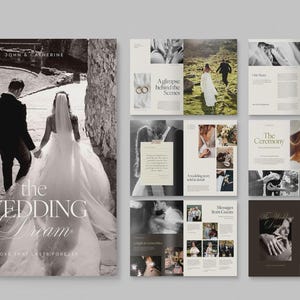 Wedding Newspaper Magazine Template | Bridal Program & Itinerary Canva Booklet | Custom Keepsake for Guests
