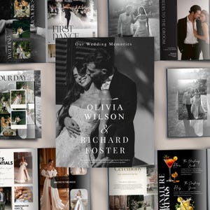 Fully Editable Wedding Magazine Template Customizable Wedding Itinerary Personalized Magazine for wedding Printable Bachelorette magazine