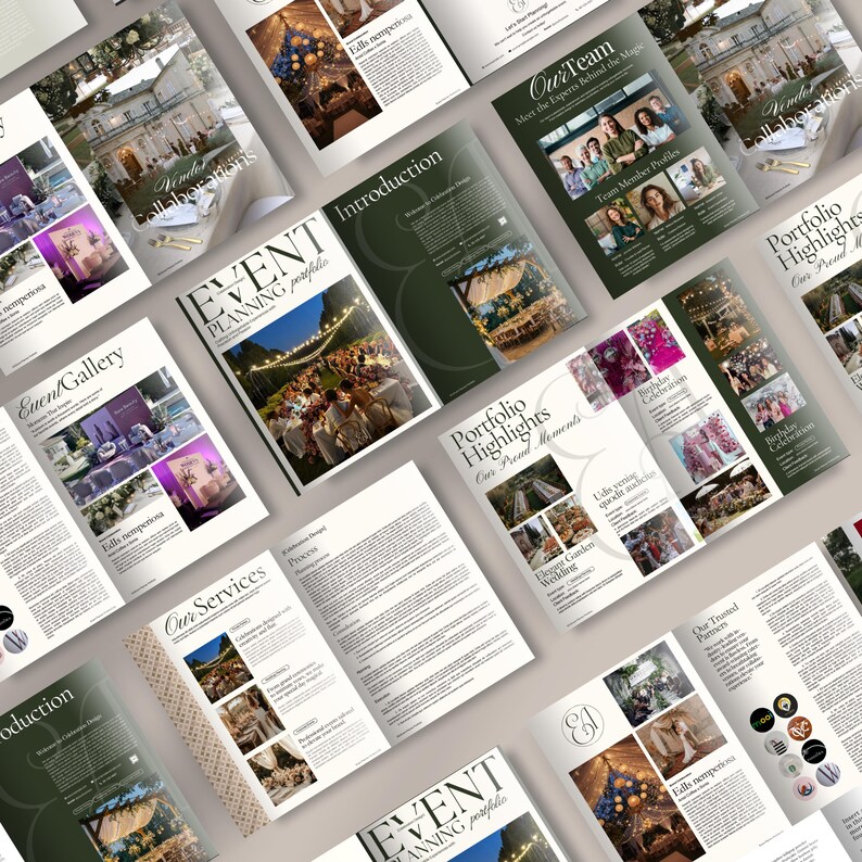 Canva Event Planner Portfolio Template Editable Event Planning