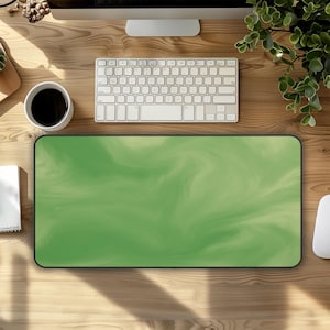 Elegant Green Desk Mat for Home Office | Gamer Mouse Pad | Green Mouse Pad | Cute Desk Mat | Gift for Students