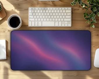 Purple Desk Mat | Cute Mouse Pad | Large Gaming Mousepad | Aesthetic Gradient Desk Pad | Office & Home Workspace Decor