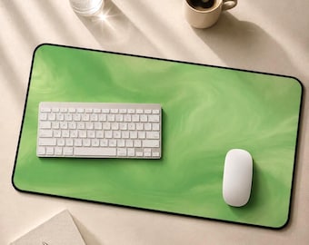 Elegant Green Desk Mat: Non-Slip Neoprene Mouse Pad, Best Desk Mat