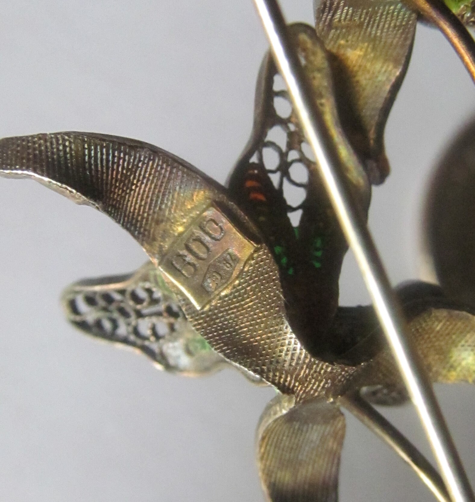 Broche Victorienne En Argent Avec Oiseau Et Fleur - Bijou Sentimental Neuf Avec étiquettes