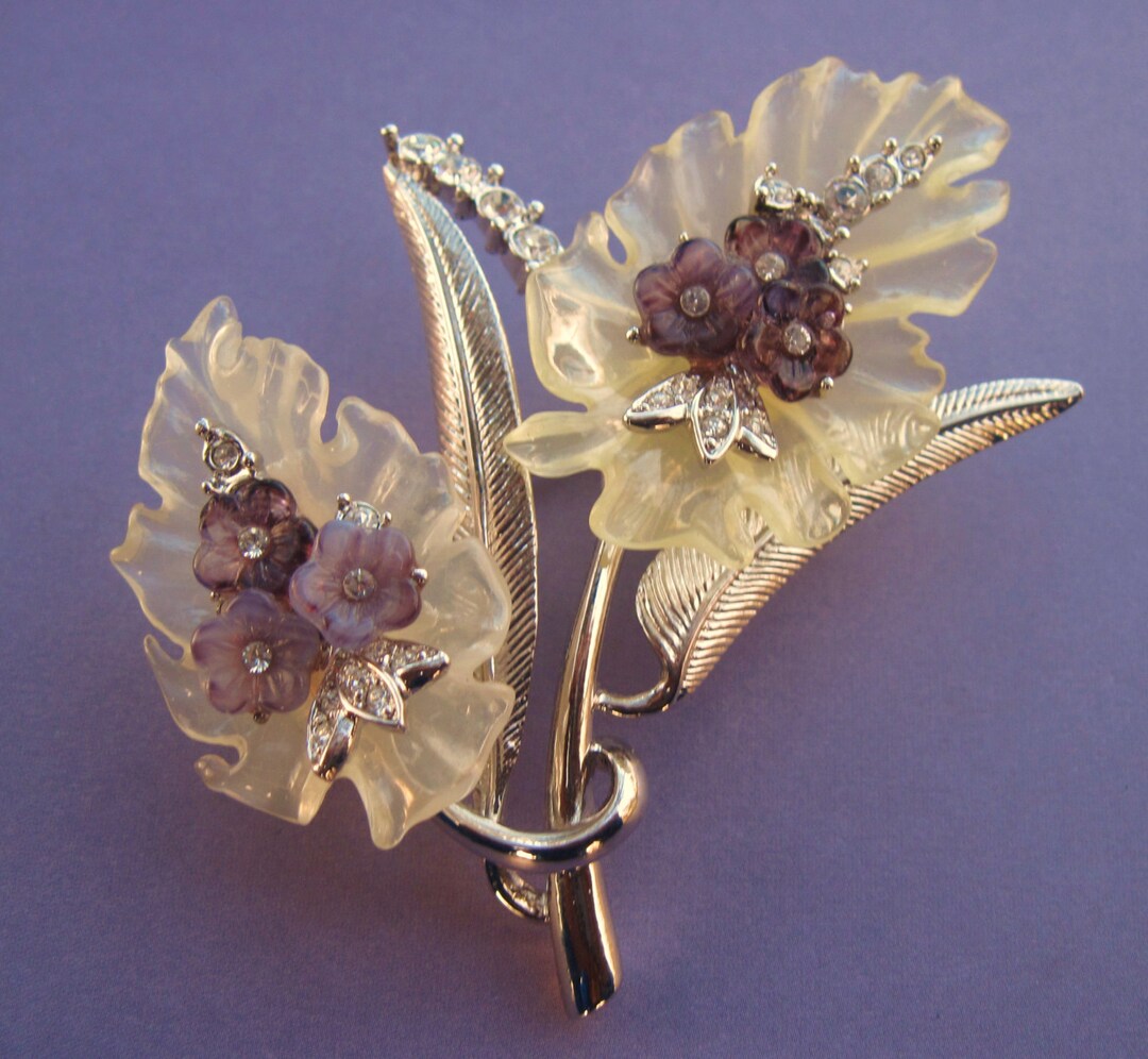 Broche Vintage Signée Amandine Dieppe - Occasion, Patinée, Bijou Unique