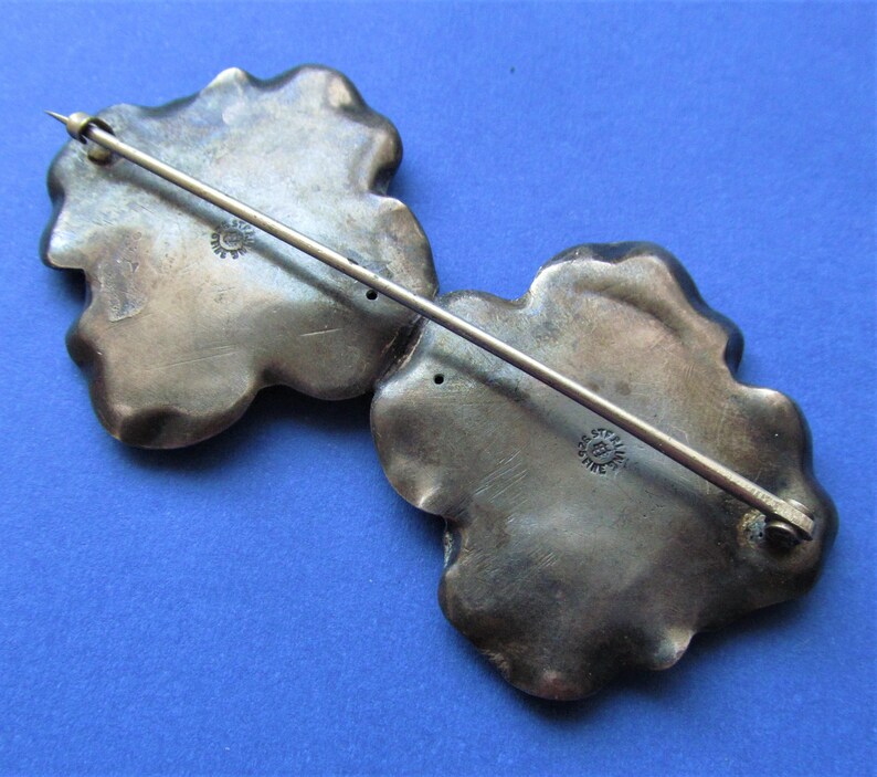 Unger Brothers Antique Sterling Silver Double Poppy Art Nouveau Flower ...