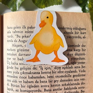 Duck Magnetic Bookmark - Handmade Magnetic Bookmark, Waterproof Magnetic Bookmark, Gift for Book Lovers, Magnetic Page Marker