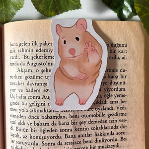 Hamster Magnetic Bookmark - Handmade Magnetic Bookmark, Waterproof Magnetic Bookmark, Gift for Book Lovers, Magnetic Page Marker