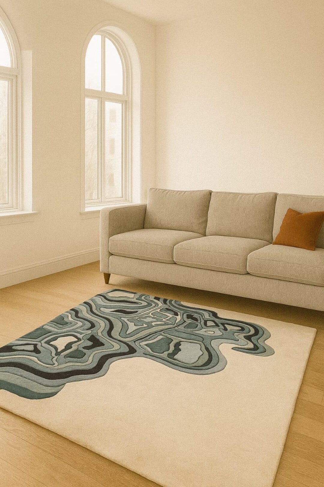 Topography Rug Pattern Abstract Topography Handtufted Wool Rug - Etsy