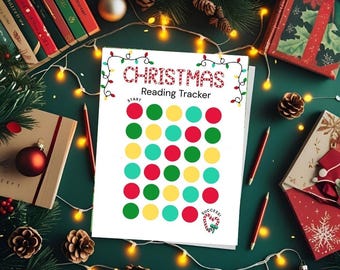 Tracker di lettura natalizio stampabile per bambini