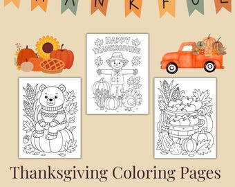 Thanksgiving Coloring Pages for Kids – 7 Fun Fall PDF Printables