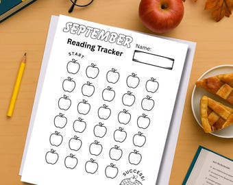 September Reading Tracker For Kids | Monthly Reading Chart Printable PDF
