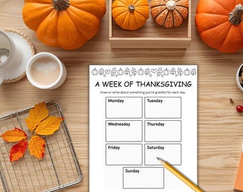 Thanksgiving Gratitude Activity for Kids: Printable Worksheet (PDF)